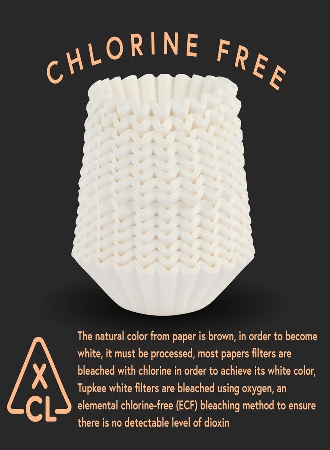Tupkee Coffee Filters 8-12 Cups - 1400 Count, Basket Style, White Paper, Chlorine Free Coffee Filter, Made in the USA - Image 5